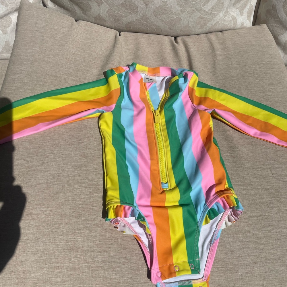 Colorful Striped Swimsuit